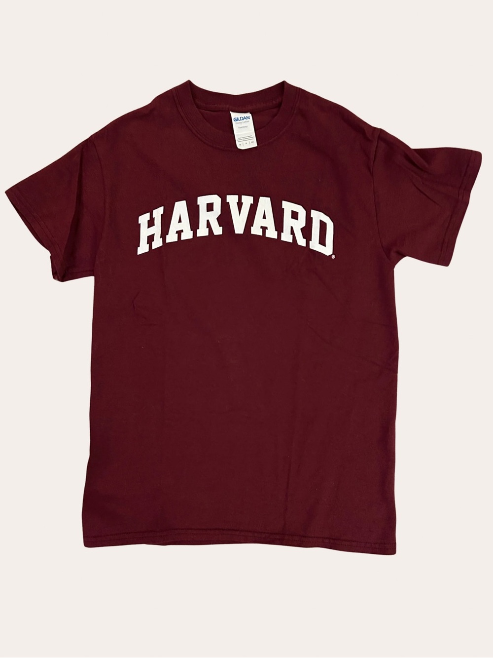 Harvard Maroon Graphic Tee - Gildan Small Short Sleeve NWOT